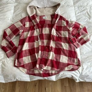 American Eagle Hooded Flannel